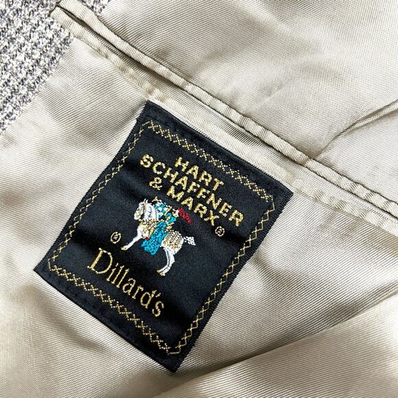 Hart Schaffner & Marx Suit Jacket Tan Two-Button Long Sleeve Sport Coat Men' 42S - Picture 3 of 14